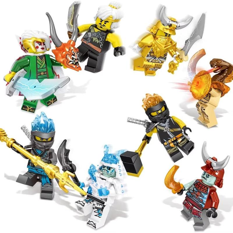 Nija Mini Action Figure Set - 24 Pack with Weapons and Collectible Building Blocks for Boys and Girls - Ninjago Anime Movies Fans MMiniCharacters Toys