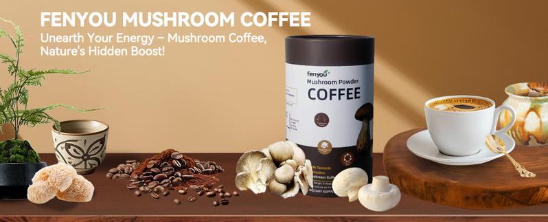 Mushroom Coffee with 6 Adaptogenic Mushrooms and 2 Billion CFUs Lactobacillus plantarum, USA Grown Instant Coffee for Better Energy, Focus, Digestion, Immunity with Cordyceps, Shiitake, Chaga , 30 Servings (180g/6.35oz)