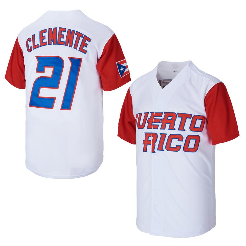 Roberto Clemente 21 Puerto Rico White Baseball Jersey,Gift for Game Day