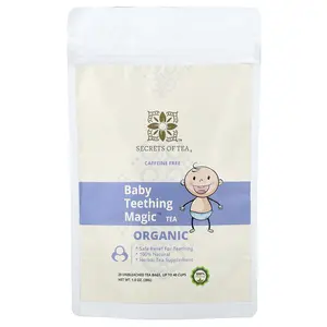 Secrets of Tea Organic Baby Teething Magic™ Tea, Caffeine Free, 20 Unbleached Tea Bags, 1 oz (28 g)