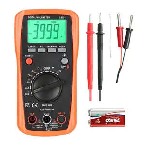 Digital Multimeter 4000-Count TRMS Auto-Ranging Electrical Tester For DC/AC Voltage, Current, Resistance, Capacitance, Temperature, Diodes, Continuity, Duty-Cycle Measurements For Electronics Hobbyists And DIY Enthusiasts