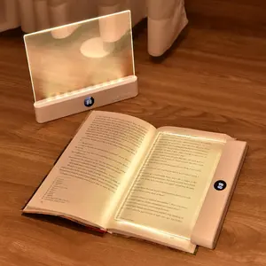 Veda Dimmable LED Flat Book Light for Night Reading | Rechargeable Clear Page Lamp with Timer Function | Ideal Gift for Bookworms & Students (Advanced Eye-Care Technology)
