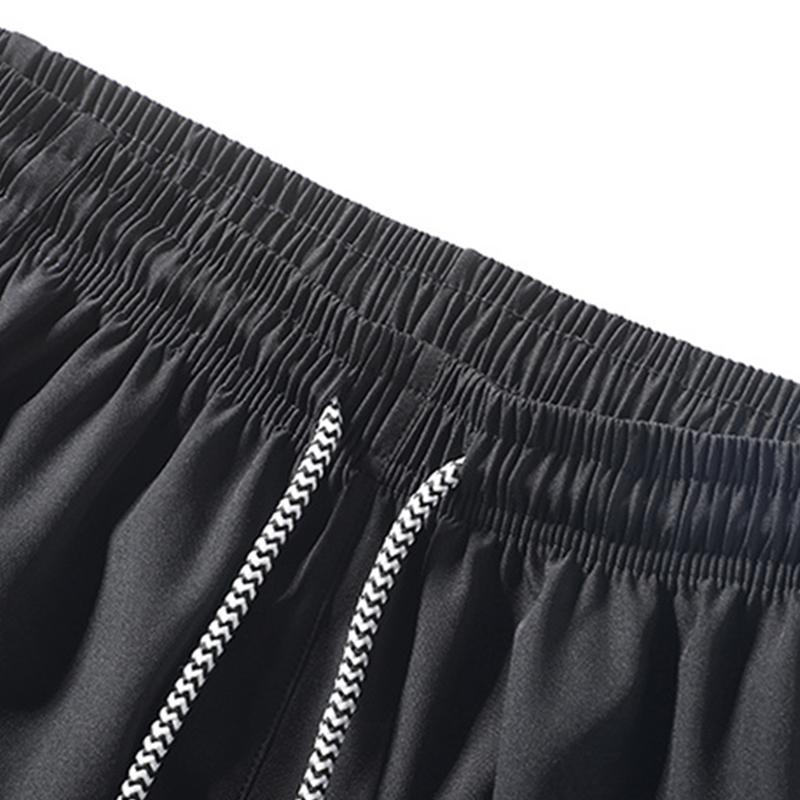 Men's athletic shorts, summer casual quick-dry elastic waistband drawstring shorts with zipper pockets, durable comfort suitable for gym workouts and outdoor leisure activities
