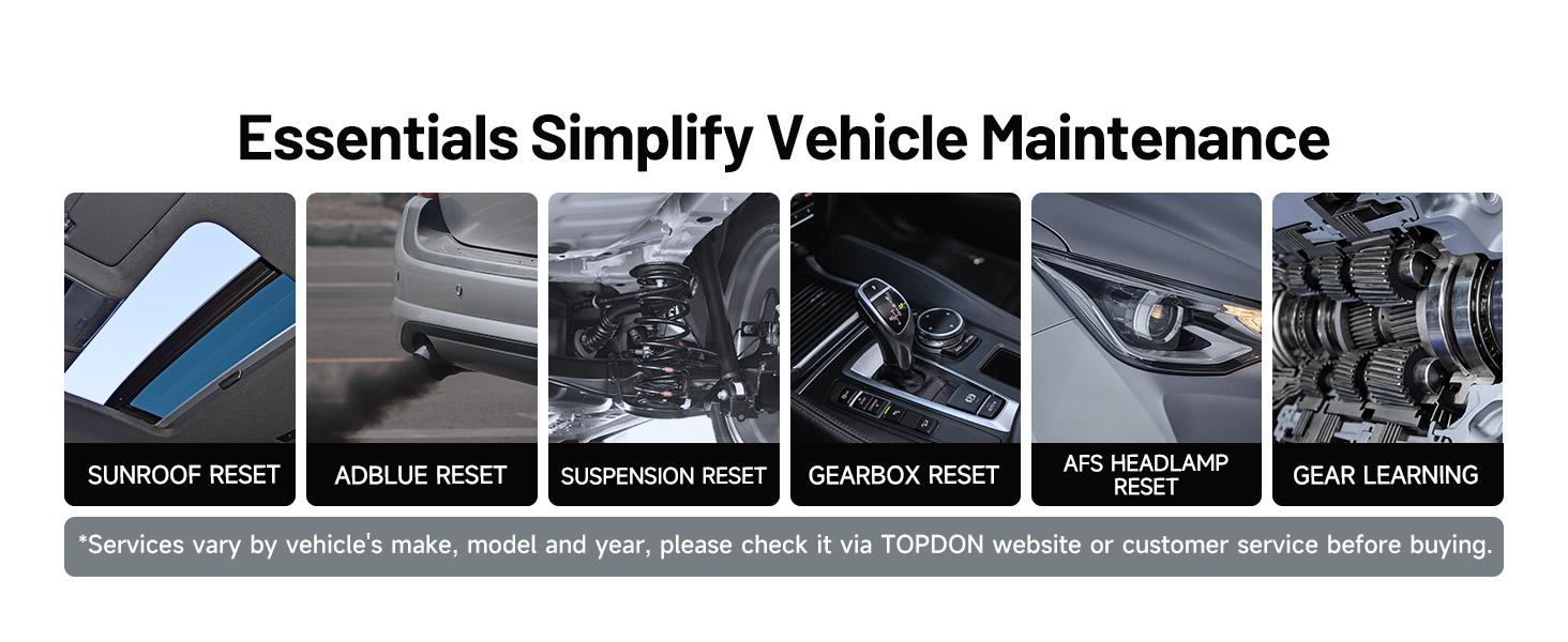 TOPDON Scanner AD800BT V2.0, Bidirectional Scan Tool, Full Systems Diagnostic Tool for All Vehicles, Automotive Diagnostic Scanner for Car, 28+ Services, FCA AutoAuth, CANFD, 2 Years Free Update