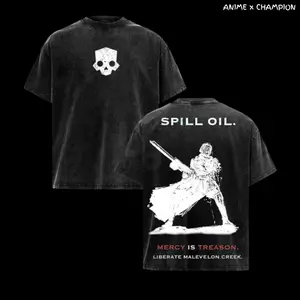 Helldivers 2 - Spill Oil Oversize Unisex Washed Hoodie & T-Shirt, Double Printed Streetwear Game Merch Gift For Fan