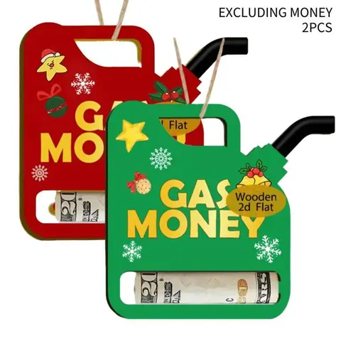 Valentine's Day Gift for Husband - Car Fuel Gift Box, Fun Couple Gift Gas Money Themed Wooden Money Holder, Ideal Christmas Gift for Lover