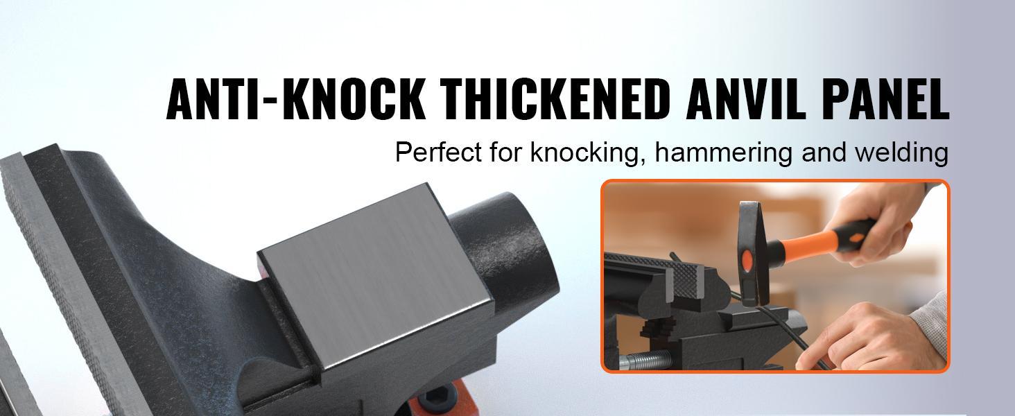 VEVOR Bench Vise, TikTokShopBlackFriday, 4.5-inch Jaw Width 5.9-inch Jaw Opening, 360-Degree Swivel Locking Base Multipurpose Vise with Anvil, Heavy Duty Ductile Iron Workbench Vise with Bolts & Nuts, for Drilling VEVOR Bench Vise, TikTokShopBlackFriday, 4.5-inch Jaw Width 5.9-inch Jaw Opening, 360-Degree Swivel Locking Base Multipurpose Vise with Anvil, Heavy Duty Ductile Iron Workbench Vise with Bolts & Nuts, for Drilling