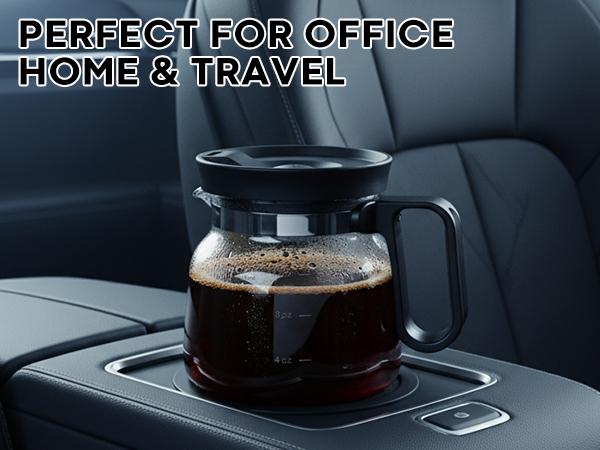 UFORU Coffee Mug with Lid 16oz Glass Creative Cup, Coffee Lovers' Top Choice, Dimensions: 4.9inches tall, 3.8 inches wide, Includes Coaster, Ergonomic Handle Design,Valentine's Day gift, a little surprise for your loved one