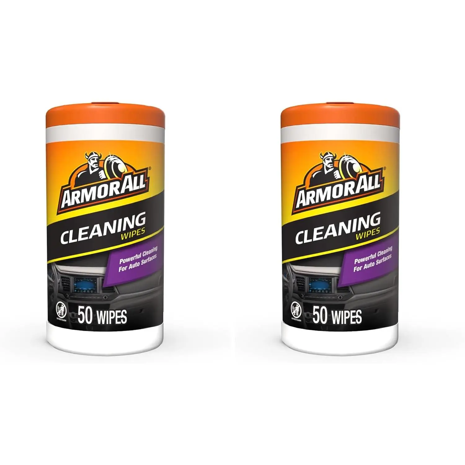 Car Cleaning Wipes, Wipes for Car Interior and Car Exterior, 50 Wipes Each (Pack of 2)