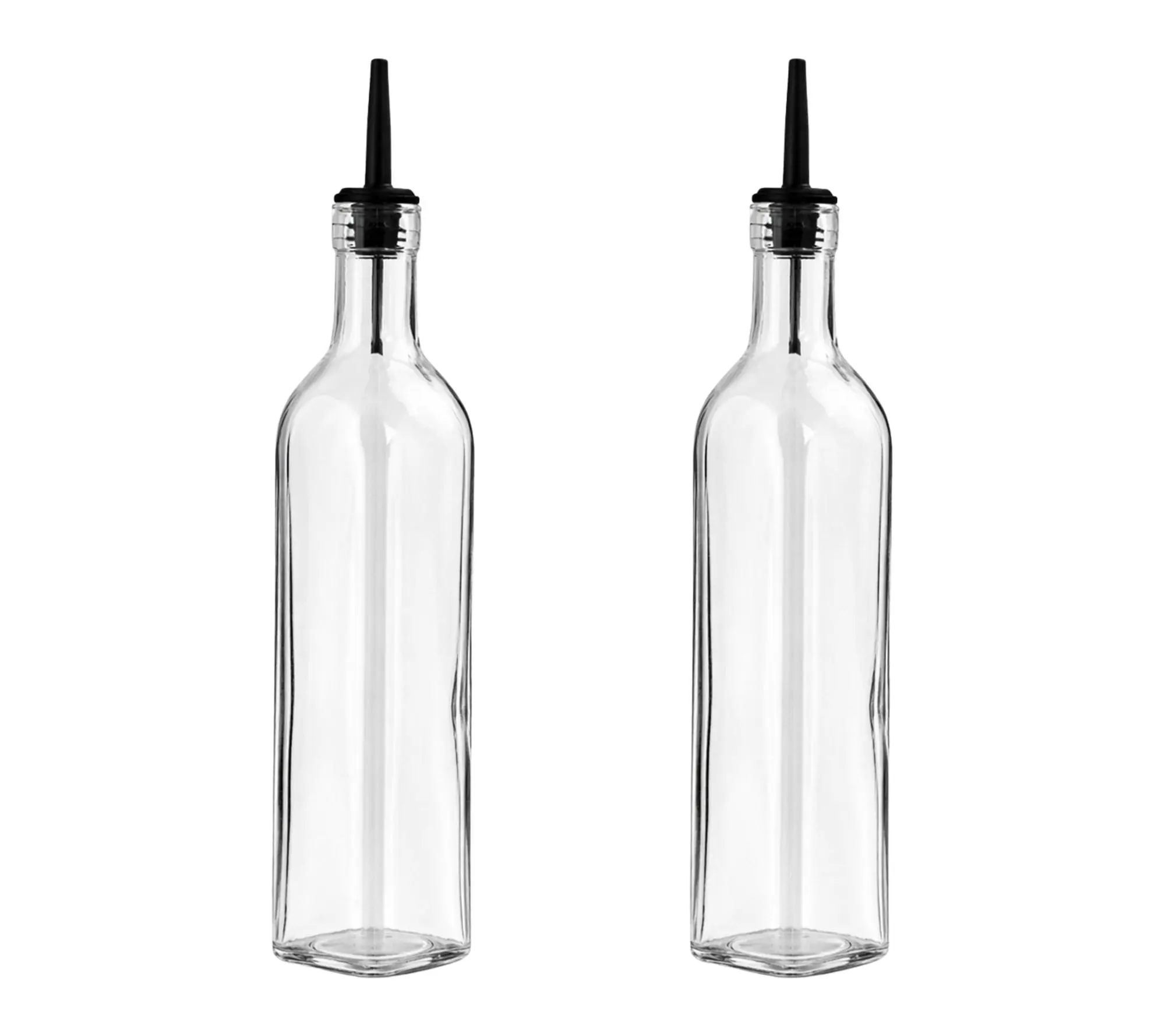 10 Strawberry Street Clear Glass Oil & Vinegar Cruet Bottles
