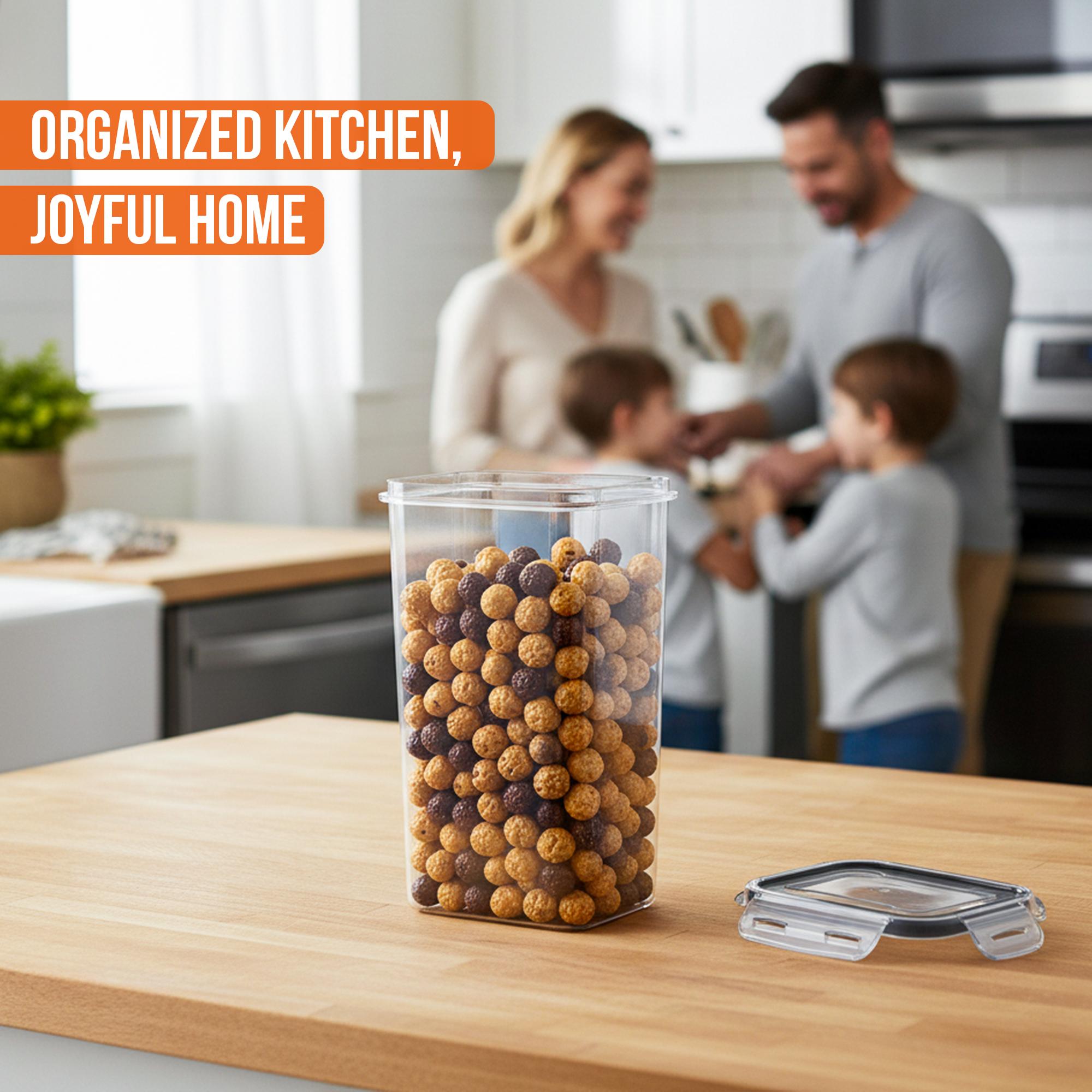 Kichly Airtight Food Storage Containers Set with Lids 24 Pack BPA-Free Plastic Pantry Organizers for Cereal Flour Sugar & Dry Food Clear Reusable