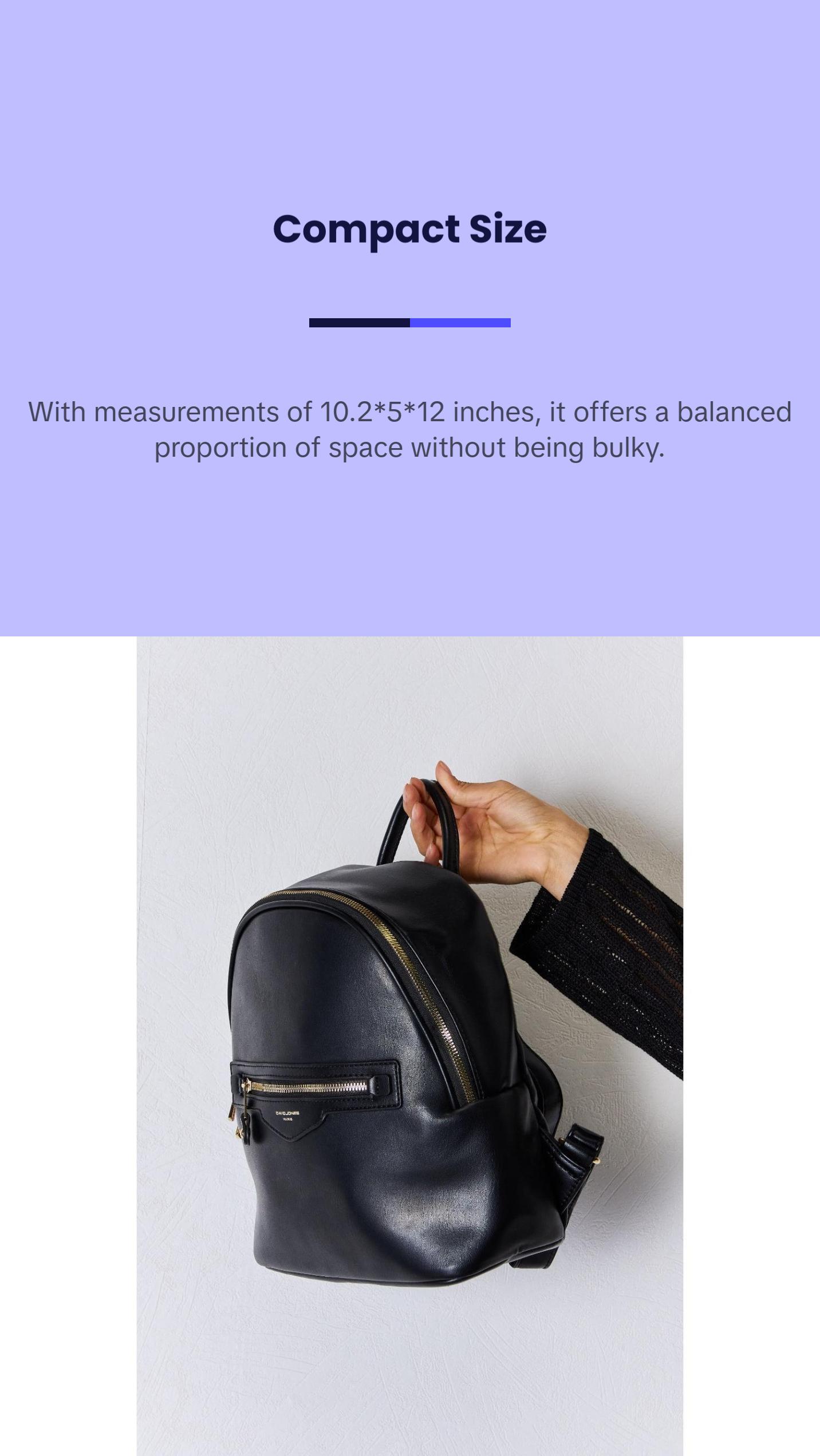 David Jones PU Leather Backpack