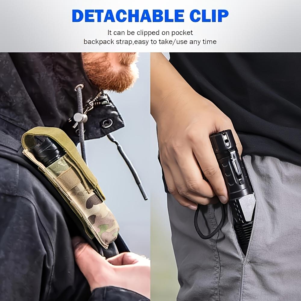 2PCS 5-Mode Zoomable LED handheld multifunctional Flashlight with COB Side Light, USB-C Charging & Power Display, 8H Runtime, Detachable Clip garden use nighttime security home camping