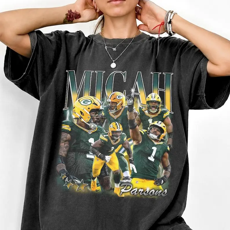 Comfort Colors Micah Parsons Bootleg Shirt, Green Bay Football Game Day Graphic Gift For Fan