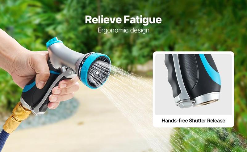 VEVOR Hose Nozzle 10 Spray Patterns Garden Hose Nozzle Sprayer for Watering & Washing