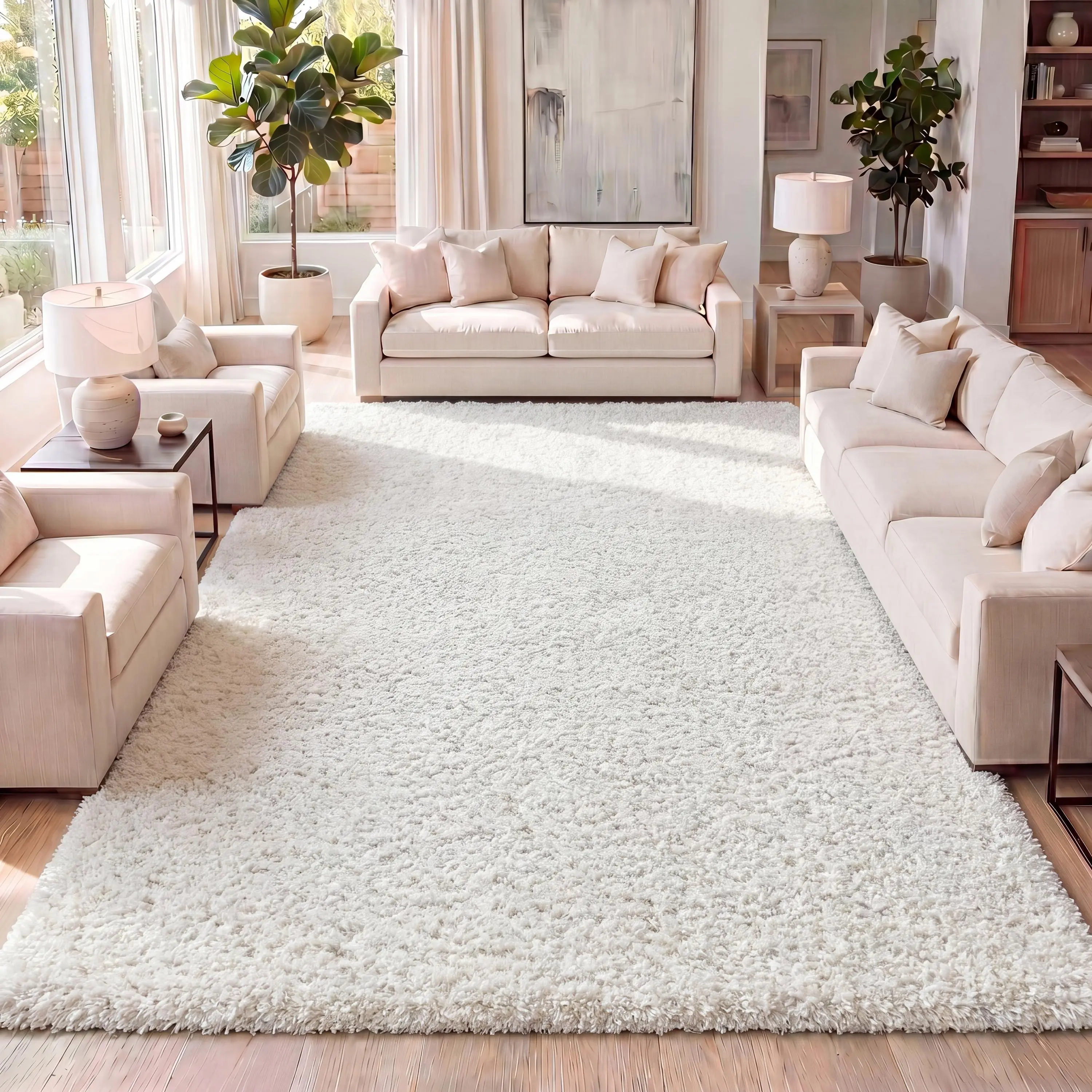 JONATHAN Y Mercer Furry Soft Modern Shaggy Home Decor Rug - Living Room Mat, Bedroom Rugs, Indoor Plush Shag Office Piece, Furry Soft Rugs