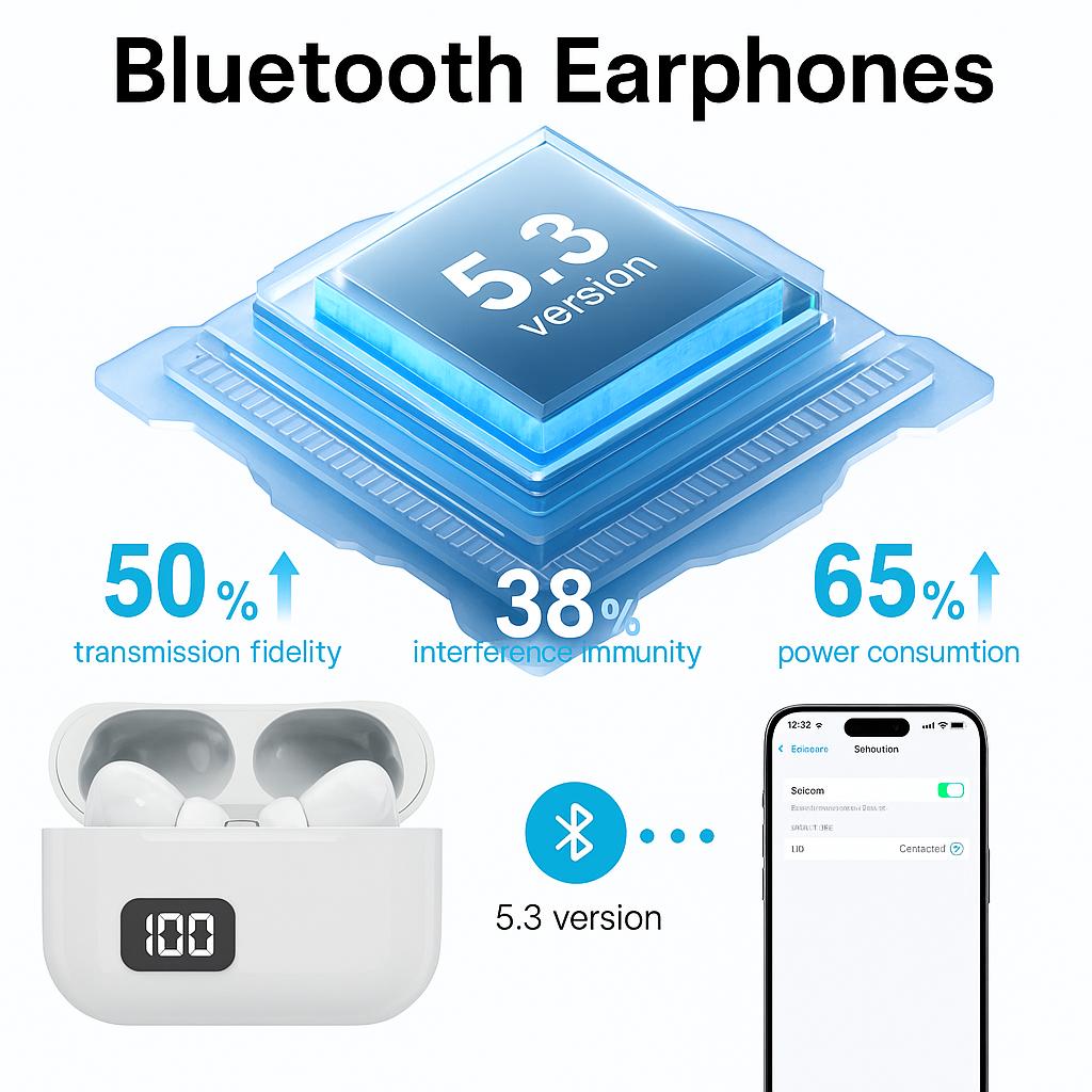 Upgraded 6-in-1 Charging & Audio Accessory Kit – 5000mAh Magnetic Alignment Power Bank, Wireless Charging Pad, Bluetooth Earbuds, USB-C & USB-C to Lightning Cables, Adapter, Ring Sticker – For iPhone & Android