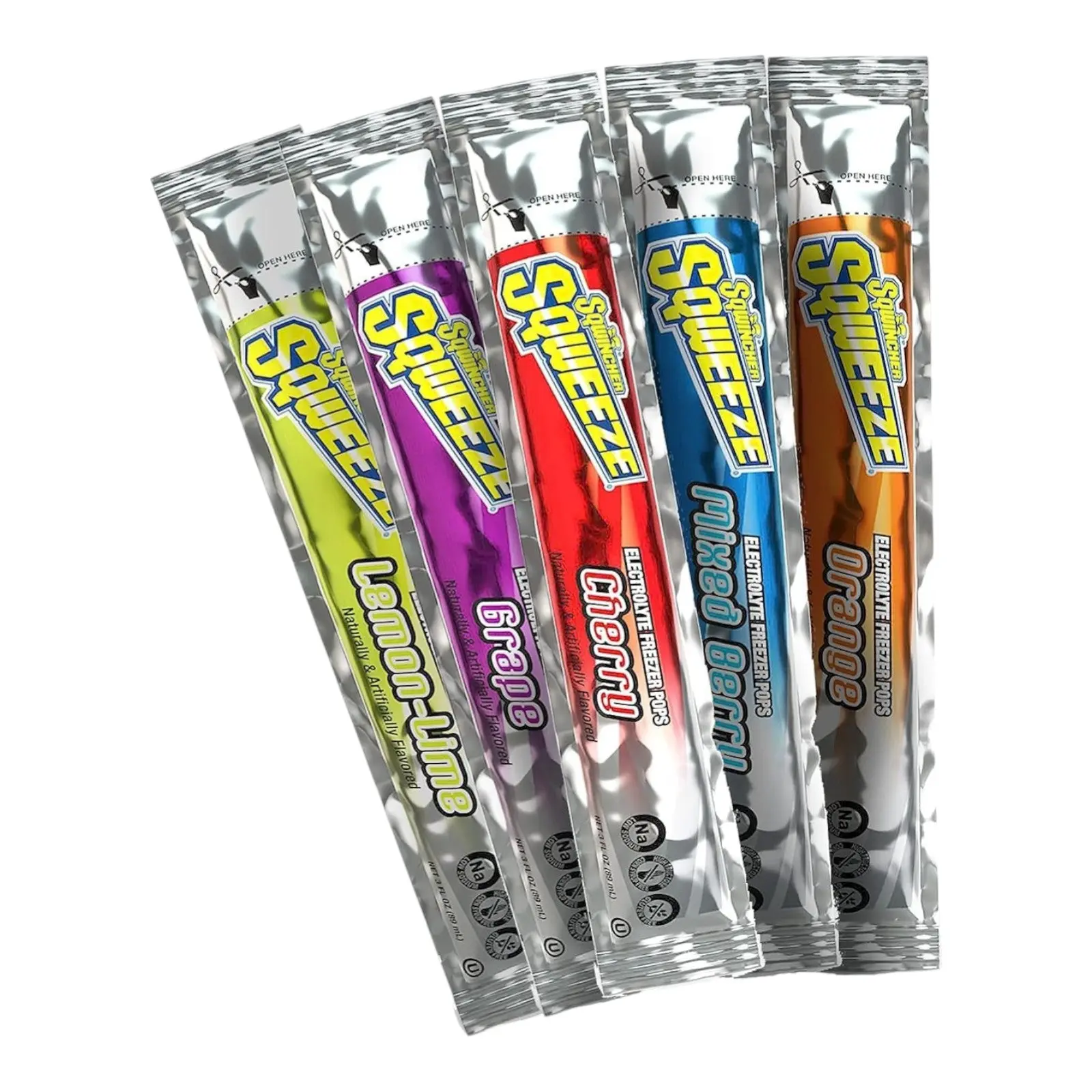 Sqwincher Regular Assorted Flavor Sqweeze Freezer Pops, 3 oz. Yield 150/Box