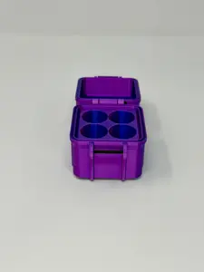 4-Vial 10mL Vial Vault Case | Hard-Shell Hinged | TRAVEL-READY PEPTIDE STORAGE