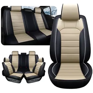 Custom Fit For Toyota Tundra 2008~2022 2023 Waterproof Faux Leather Car Seat Covers Full Set Front And Rear Protector Interior Decoration Mats