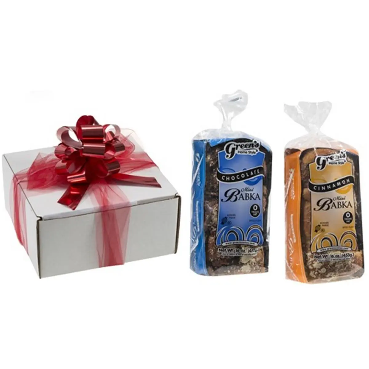 Greens Happy Holiday Double Babka Packaged Snack Gift Basket, Chocolate Flavor