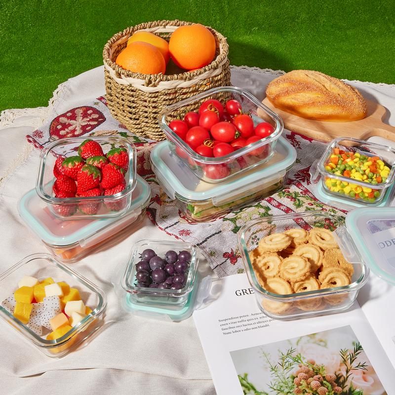 Vtopmart 18 Pack Glass Food Storage Containers with Airtight Lids, BPA Free, Reusable for Meal Prep, Lunch, Salads, Soups, Freshness Kitchen Rectangle Square Silicone Vtopmart 18 Pack Glass Food Storage Containers with Airtight Lids, BPA Free, Reusable for Meal Prep, Lunch, Salads, Soups, Freshness Kitchen Rectangle Square Silicone