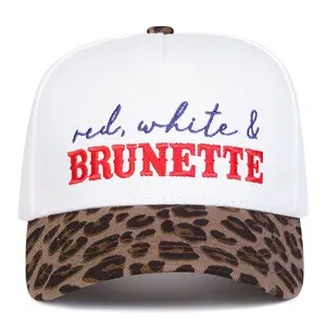 Red, White & Brunette Baseball Cap