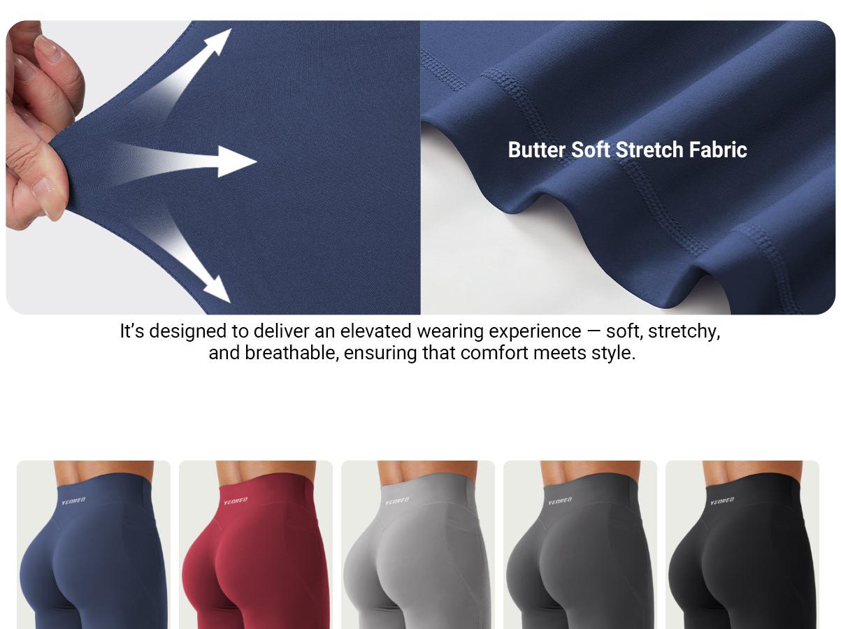 YEOREO Straight Leggings with Pockets for Women No Front Seam Workout Leggings High Waist Wide Leg Yoga Pants - 29"/ 31.5" YEOREO Straight Leggings with Pockets for Women No Front Seam Workout Leggings High Waist Wide Leg Yoga Pants - 29"/ 31.5"