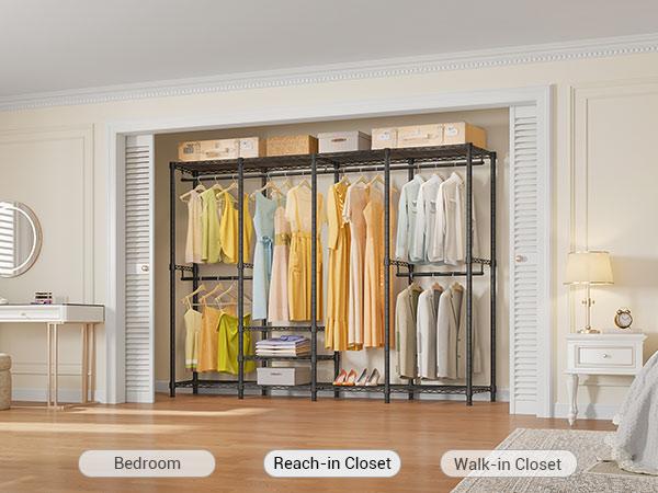 VIPEK V40 Series Heavy Duty Clothes Rack, Extra Large Freestanding Portable Closet Organizer with Hanging Rods, Max Load 1300LBS for Bedroom & Storage