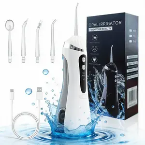 Water Flosser Cordless Portable Rechargeable - Oral Irrigator with 4 Jet Tips, 3 Modes, Waterproof Teeth Cleaner | Dental Hygiene Tool for Home & Travel #WaterFlosser #OralCare #TravelEssentials #DentalHygiene #TOPPICKS