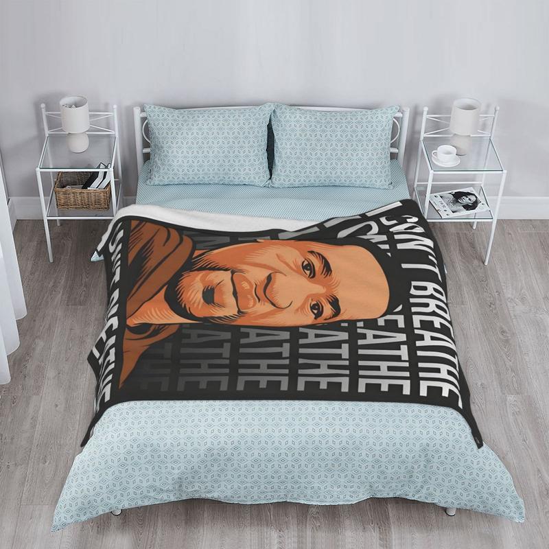 I Can't Breathe Blankets Flannel Awesome Soft Throw Blanket for Home Textile Decor Sofa Office Living Room Bedroom Outdoor Camping, Adults Kids Christmas Xmas Holiday Birthday Gifts