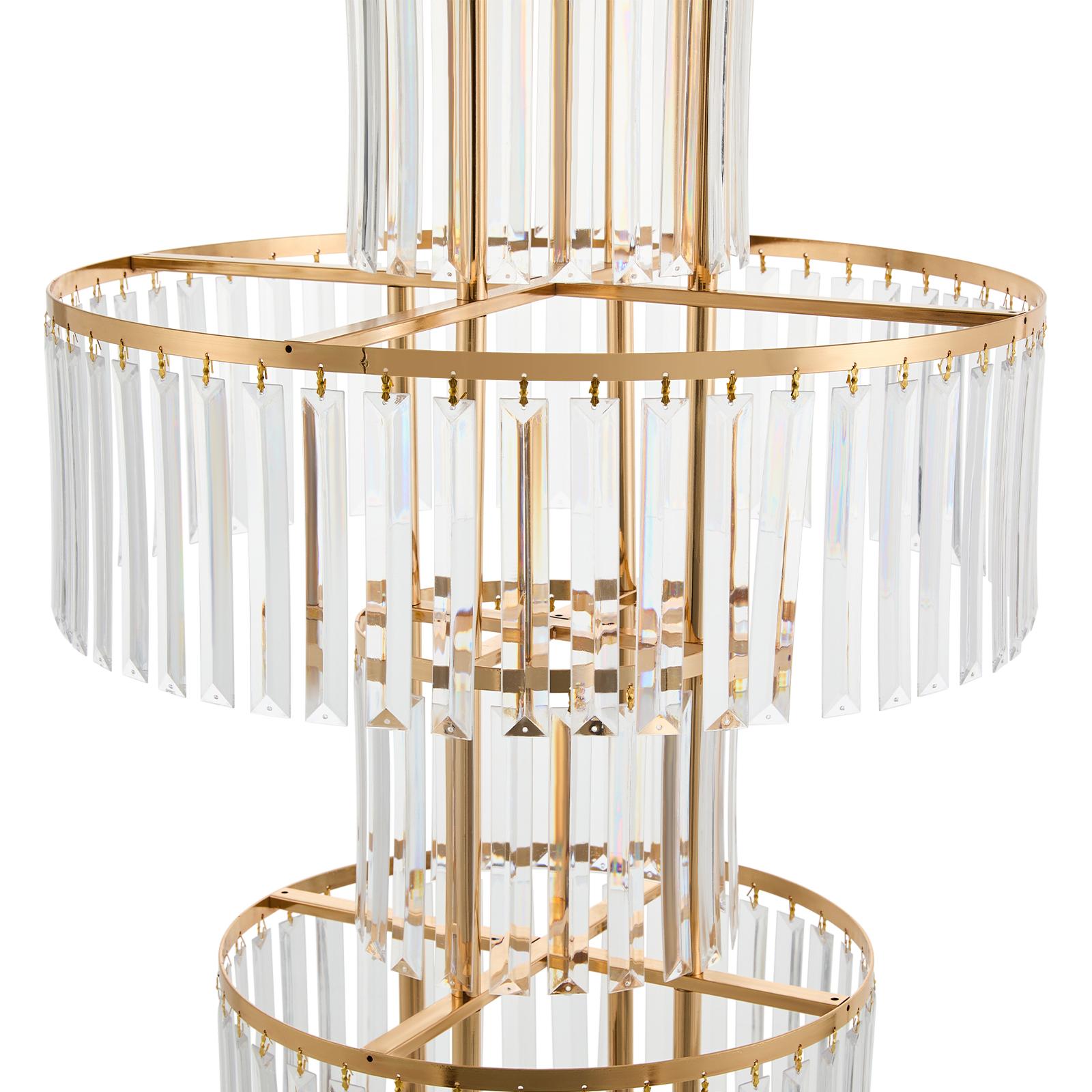 Clear Acrylic 5 Tier Flower Stand 2Pcs for Wedding Birthday Party Centerpiece Display