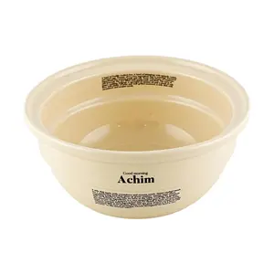 Momur Weekend Korean Ceramic Bowl - Small Cream Black Dessert Salad Soup Bowl