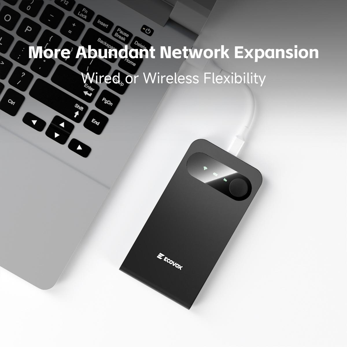 ECOVOX 4G Mini Portable WiFi Hotspot No SIM Card Free 1GB Data Connects 9 Devices for Travel Camping & Outdoor Use