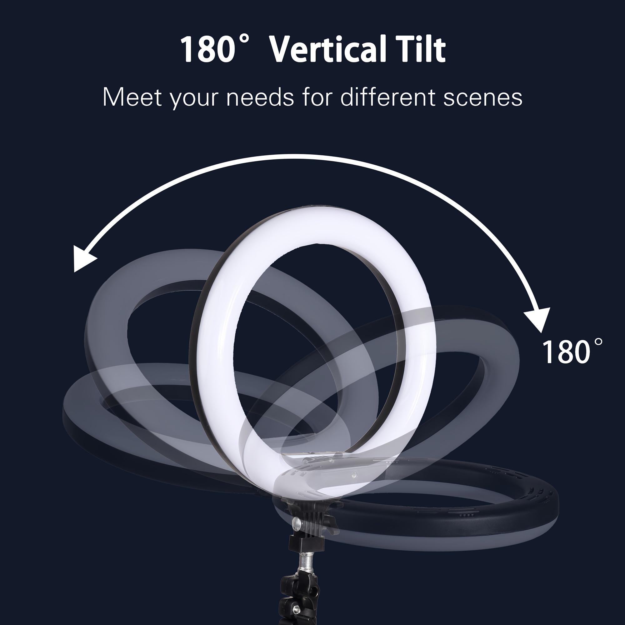 Adjustable 43" Tripod - 10" video lighting, Full Coverage - Suitable For Photography, Makeup, Group Selfies, Meetings, Live Streaming LED Light, With Flexible Phone Holder And Expandable Phone Stand, Suitable For Selfies And Video Recording#valentines day