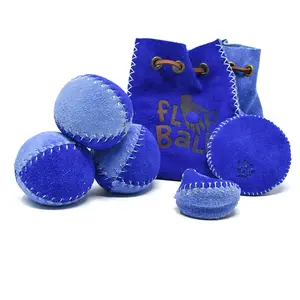 Flow-on-the-Go Sack - Footbag, Juggling Balls, & Handsack - Matching Light and Dark Blues