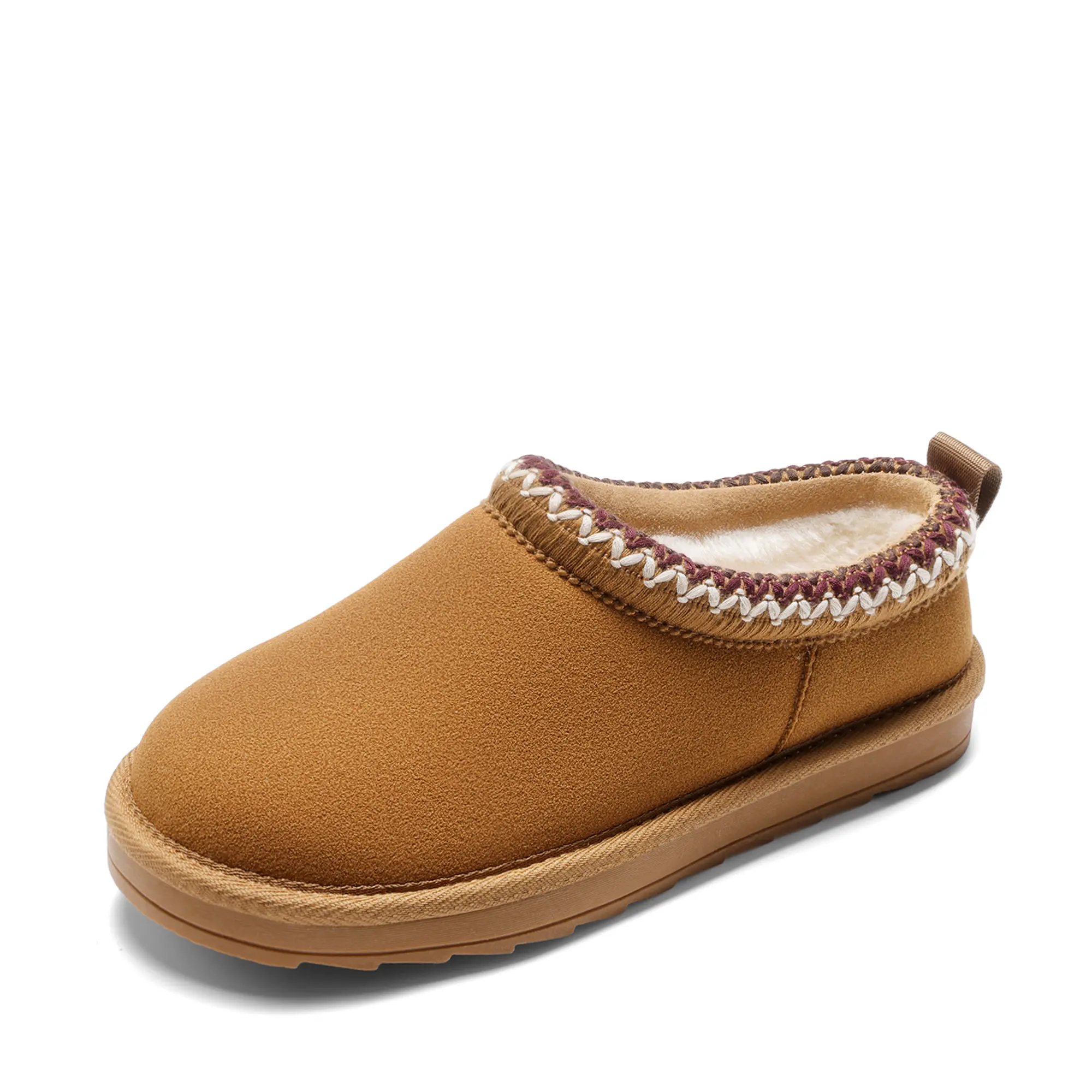 DREAM PAIRS Unisex Kids' Faux Suede Slippers, CPSIA Safe, Warm & Soft Slip-on House Shoes with Wide Straps for Autumn Winter Indoor/Outdoor Little-Big Kids