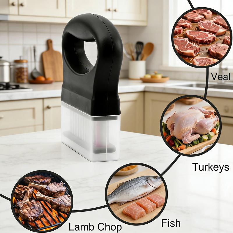 Meat Tenderizer Tool Heavy Duty 48 Stainless Steel Ultra Sharp Needle Blades for Chicken Steak Veal BBQ Kitchen Gadget Kitchenware Cutting Cooking