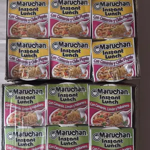 Maruchan Instant Lunch. Box with 12 cups, 64 grams each. 2 Delicious flavors to pick from. Shrimp Limon Habanero and Shrimp Chili Piquín.