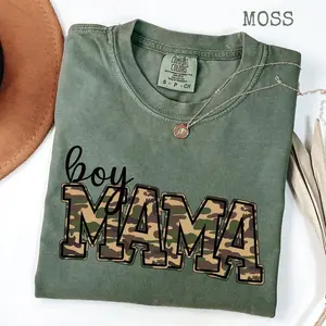 Comfort Colors Camo Boy Mama Shirt, Camouflage Mom Tshirt, New Boy Mama Gifts, Mothers Day Gift, Gift for Mom Tee
