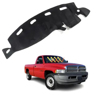 Canvcle Suede Dash Mat for Dodge Ram 1500 2500 3500 1998-2001 Anti-Slip Sunshade Protector UV Rays Heat Shield Car Accessories