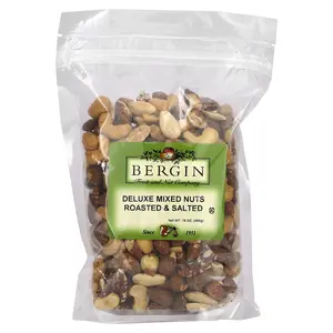Bergin Fruit and Nut Company Deluxe Mixed Nuts, Roasted & Salted, 16 oz (454 g)