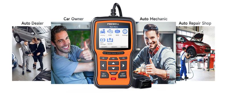 FOXWELL NT510 Elite OBD2 Scanner fit for BMW Mini RR Car Diagnostic Tool,All System Bi-Directional Control Code Reader,Battery Registration Scan Tool,Free Update Lifetime