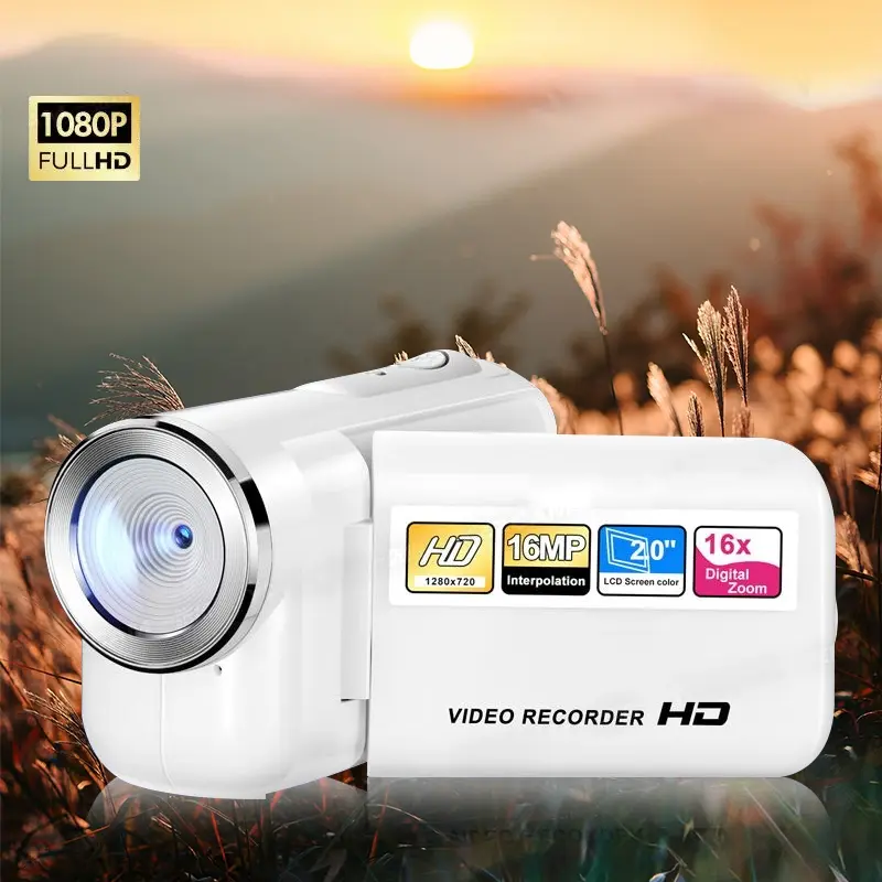 1080P Clear Imaging Vlogging Digital Camera, Vlogging Cameras, Compact Portable Handheld Dv Camcorder, Handycam, Professional HD Camera, High Definition Camera, 2.0 Inch Screen, 16x Digital Zoom