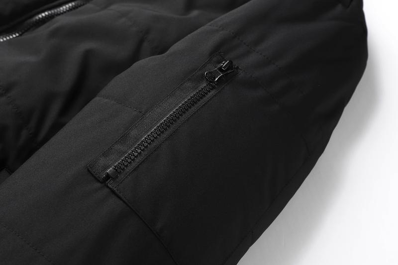 TJL Men's Winter Insulated Jacket with Detachable Hood Black Thick Outdoor Warm Coat Medium Size Fleece Lined Polyester Fiber Easy Machine Washable Cold Weather Wear Casual Style Classic Zipper Long Sleeve