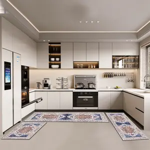 Boho Kitchen Rug Sets 3 Piece with Runner Non Slip Kitchen Rugs and Mats Washable Kitchen Mats for Floor Thick Kitchen Floor Mat Carpet Runner Rugs for Hallway Laundry Holiday Decor