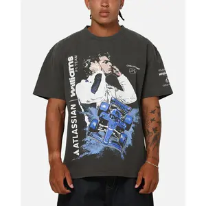 Culture Kings X Atlassian Williams F1 Team Carlos Sainz Jr. T-Shirt Black Acidwash