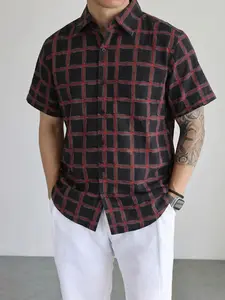 Printed Men's Summer Short Sleeve Button Up Shirt, Breathable Cotton Linen With Cool Touch, Quick Dry, Versatile For Dates And Beach Vacations, Couple And Family Matching, Local Warehouse Shipping Available. Menswear