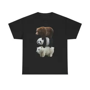 Realistic We Bears T-Shirt Made of 100 Cotton Animal Graphic Tee