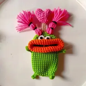 Handmade Crochet Winter Ugly Cute Crochet Car Key Cover – Funny Universal Keychain Protector for All Car Keys| Handmade Yarn Key Case, Valentine Party Favor Toys 2026, Valentine's Day Gifts for Kids